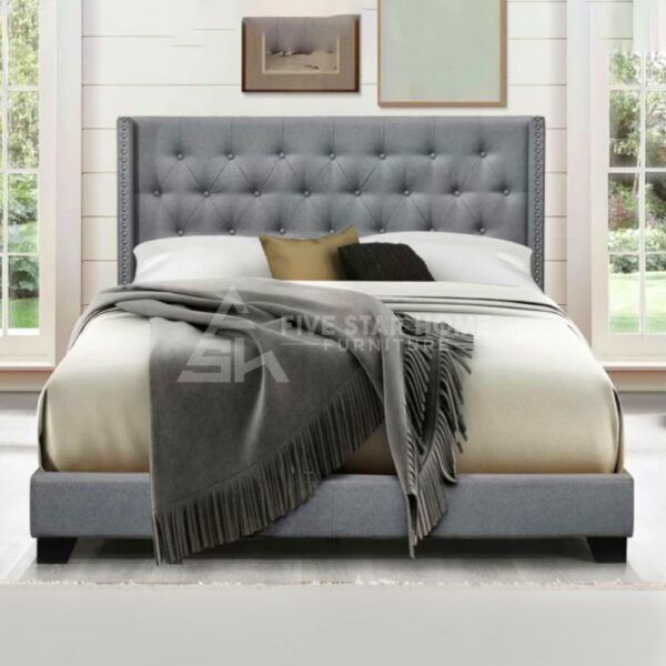 Brady Upholstered Wingback Panel Bed