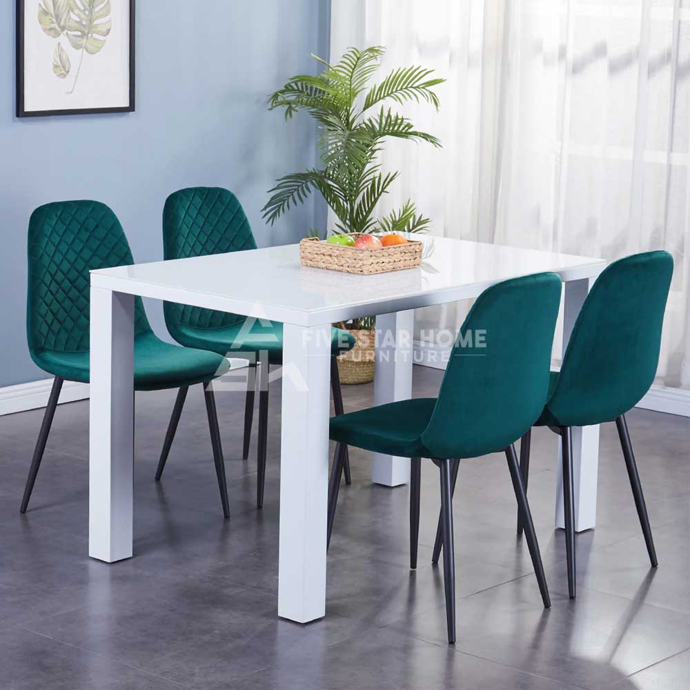 Ainpecca Dining Table Pure White High Gloss Table