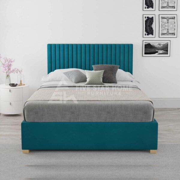 Patricia Vertical Tufted Upholstered Green Bed