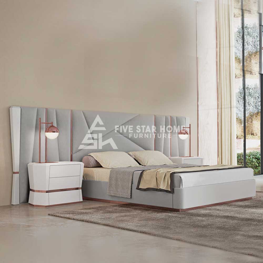 Amaya Velvet Upholstered Wall Panel Bed