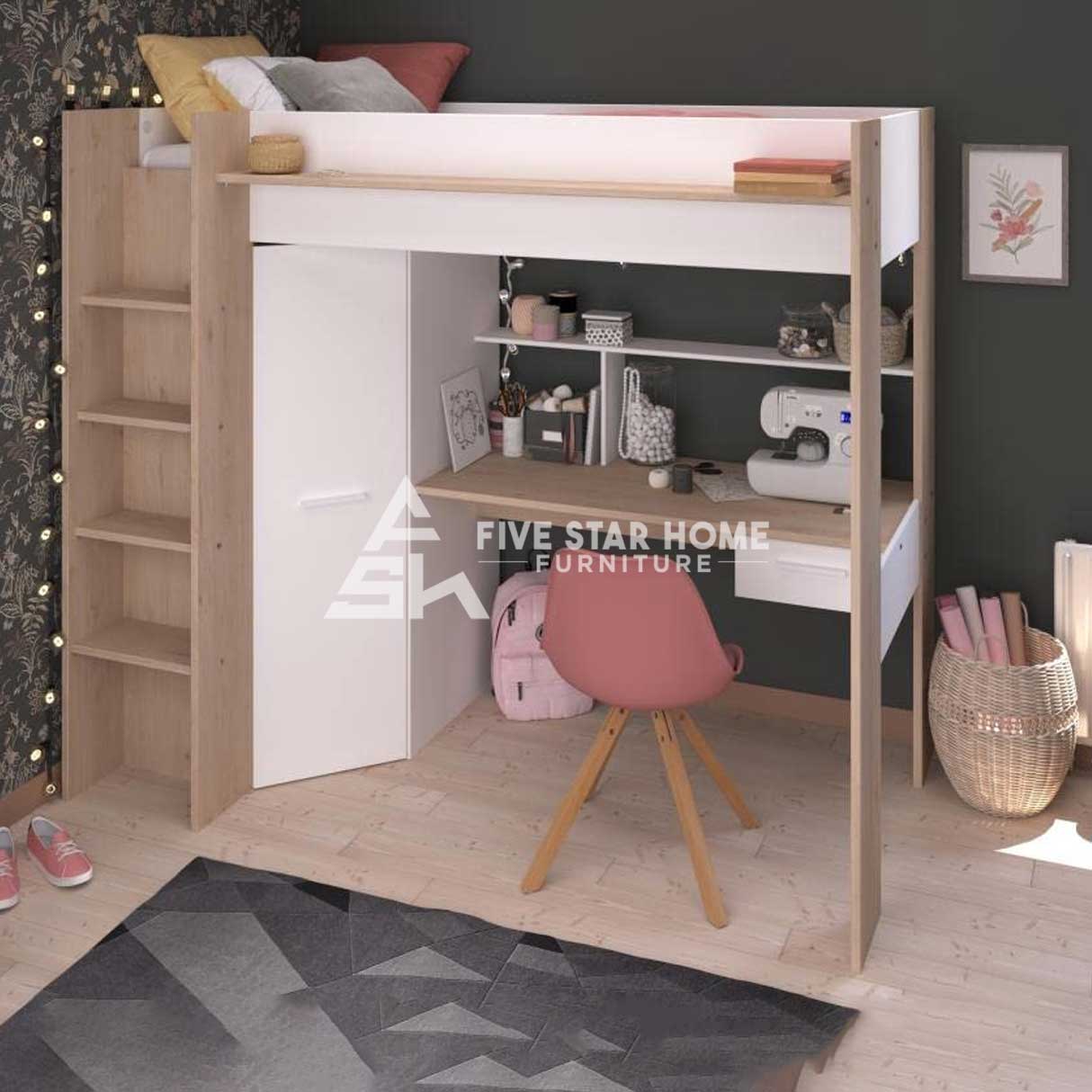 Fsh Bunk Bed With Desk And Wardrobe