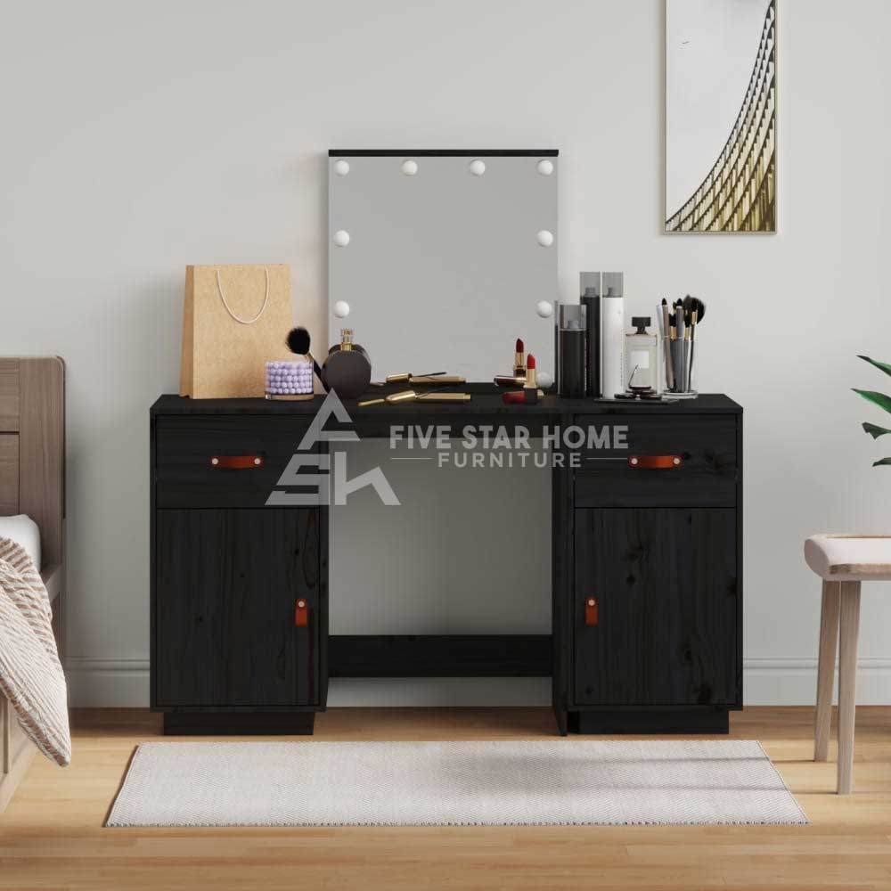 Gray Dressing Table With Led