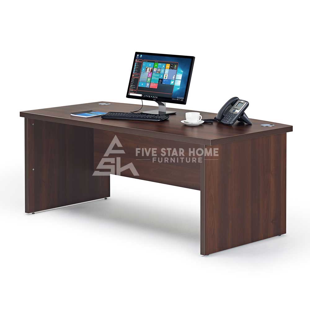 Luxurious Walnut Bow Fronted Office Desk