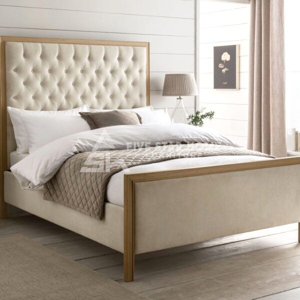 Francesca Wooden and Upholstered Bed fsh furniture