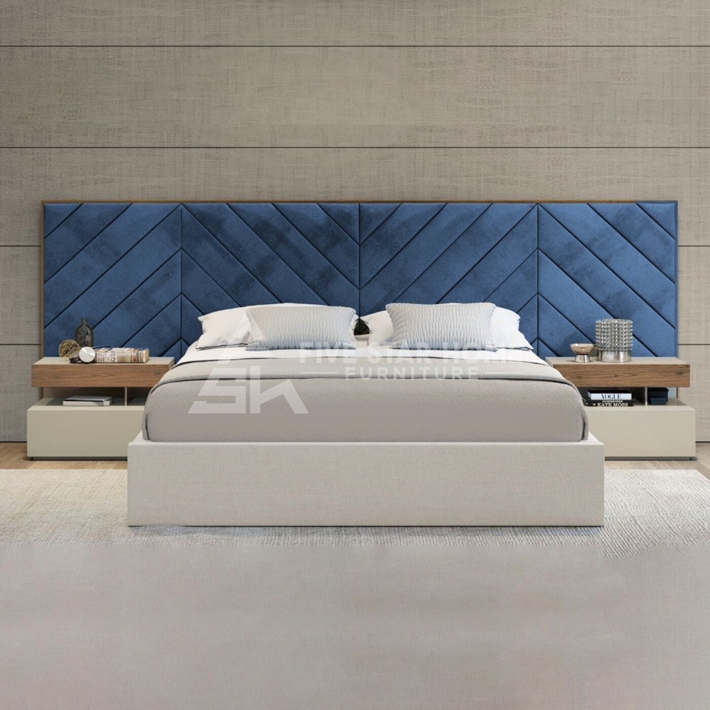 WallPanel Headboard Bed