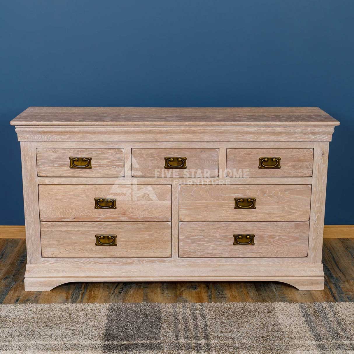 Natural Oak 7-Drawer Chest of Drawers