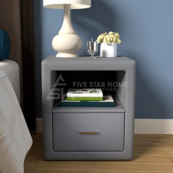 Upholstered Single Drawer Night Stand