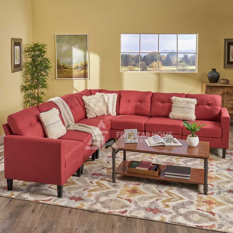 Emmie Modern U Shaped Sectional 7-piece Sofa