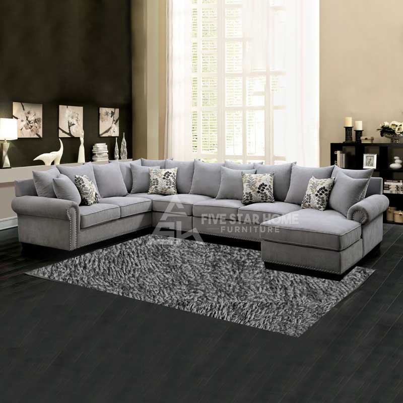 FSH Riti Contemporary Sectional Sofa 4-piece Sofa