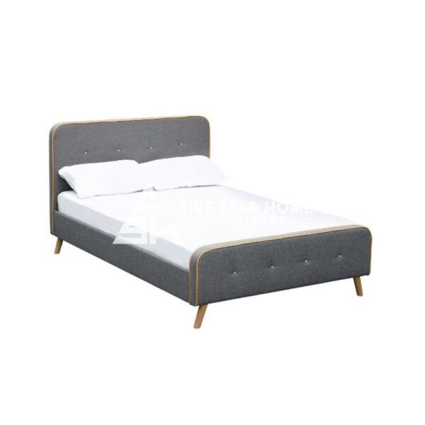 Loft King Size Retro Style Bed Frame in Grey