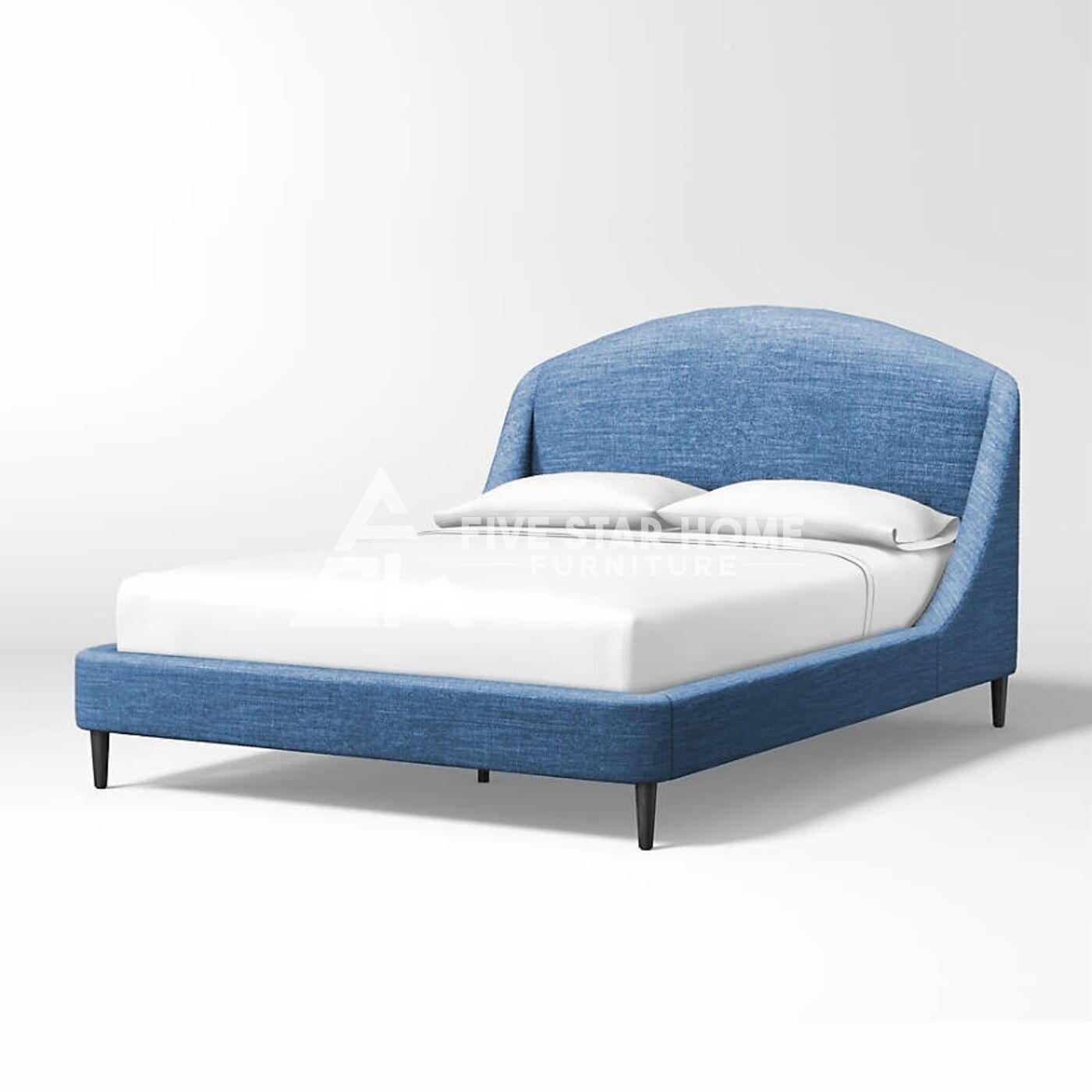 5 Star Mist Upholstered Bed in Light Blue