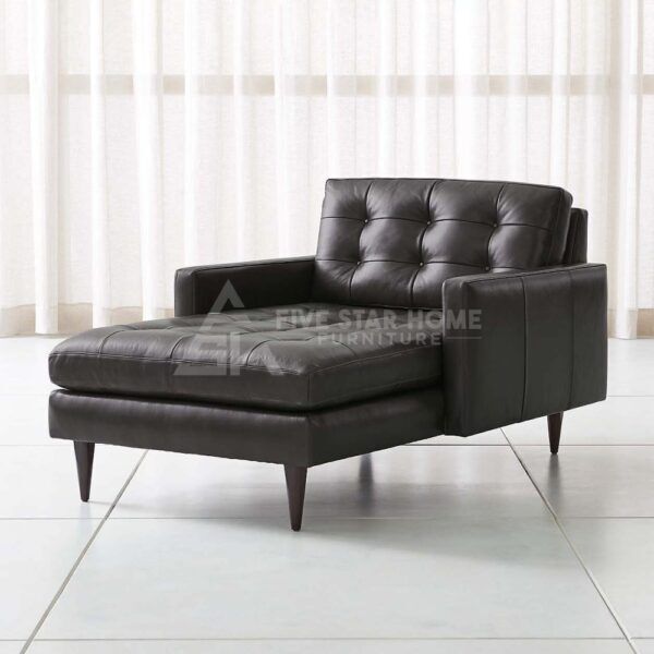 Petrie PVC Midcentury Chaise Lounge