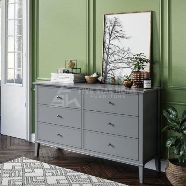 Soderville 6 Drawer Dresser in Grey