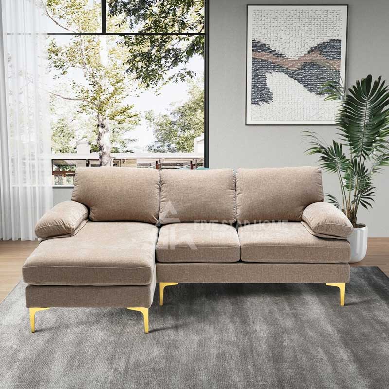 Microfiber Right Hand Chaise Sofa