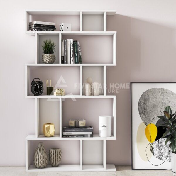 Alexa-Rose Geometric Bookcase