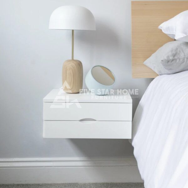 Wall Mounted White Night Stand