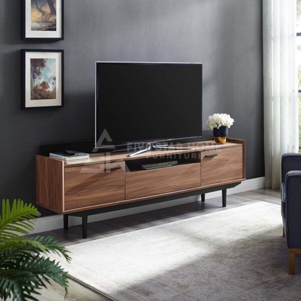 Tv stand in walnut black