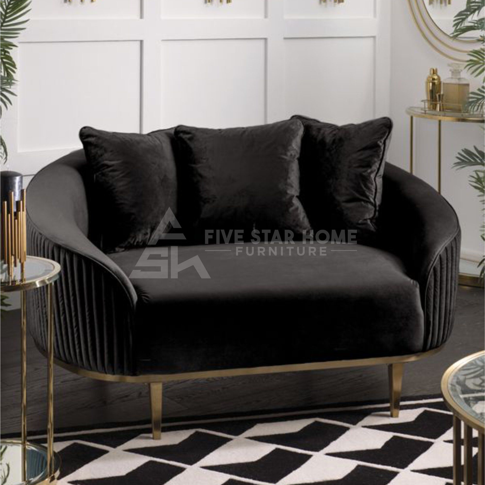 Loveseat in Black