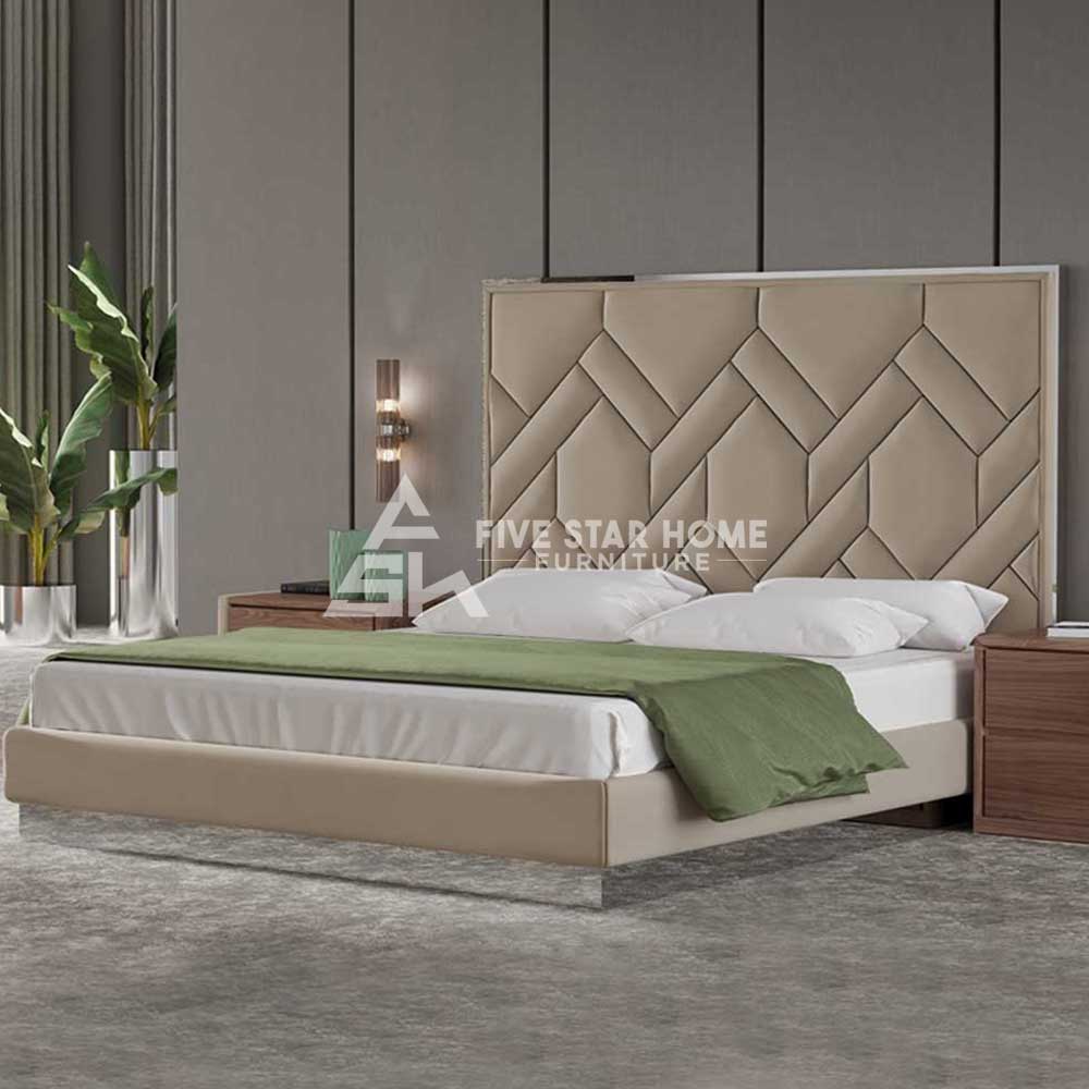 FSH Mid-Century Modern Upholstered Bed