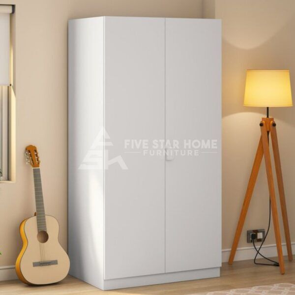 2 Door Mdf Wardrobe In White