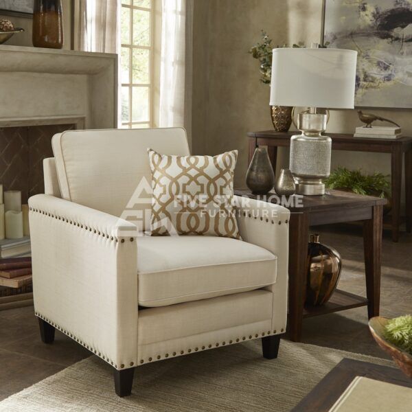 Hersfeld Ivory Fabric Chair