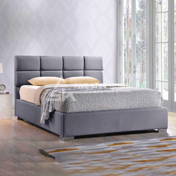 Fabric Upholstered Contemporary Platform Bed