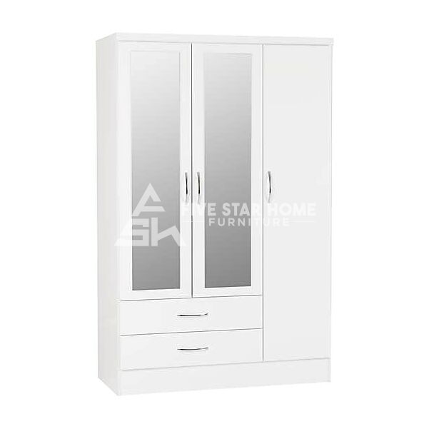 Nevada White Drawer Wardrobe