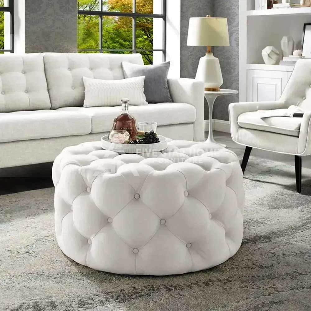 Tufted Round Ottoman