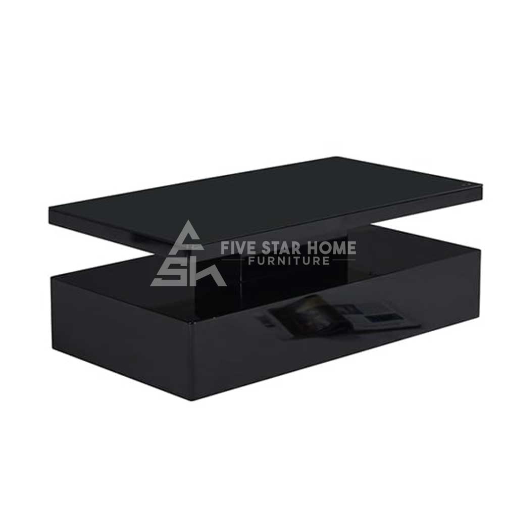 Fsh Glass Top High Gloss Coffee Table