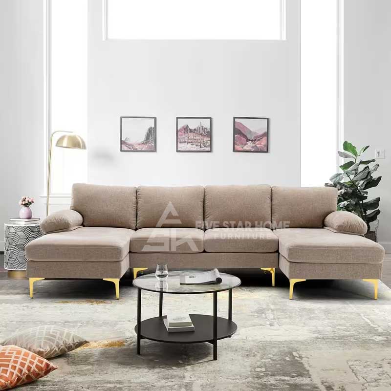 Wide Symmetrical Modular U Shaped Sofas