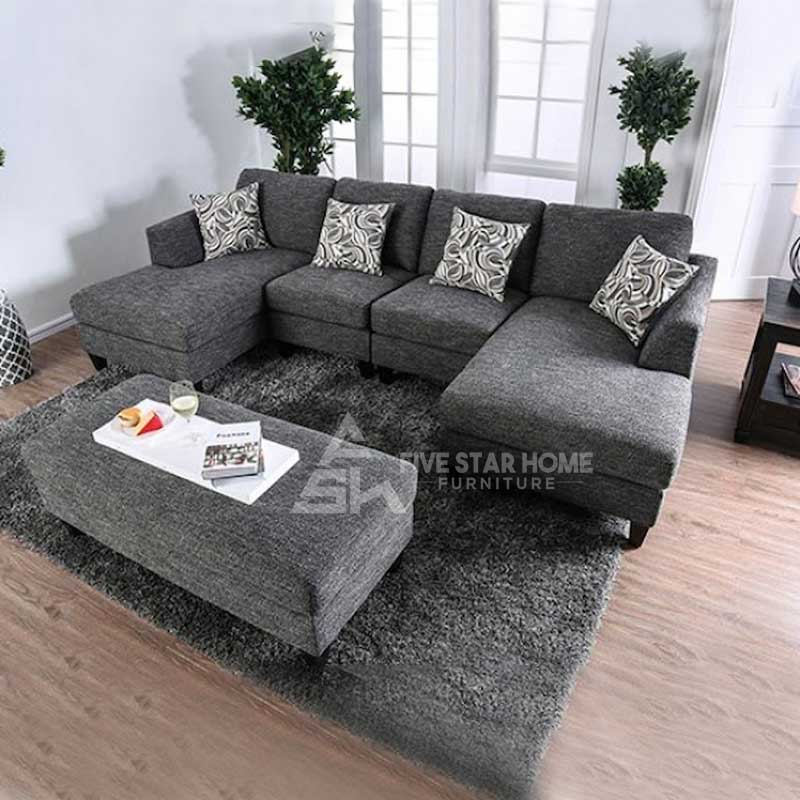 Fabric Modular 5pcs Bed Couch Sectional