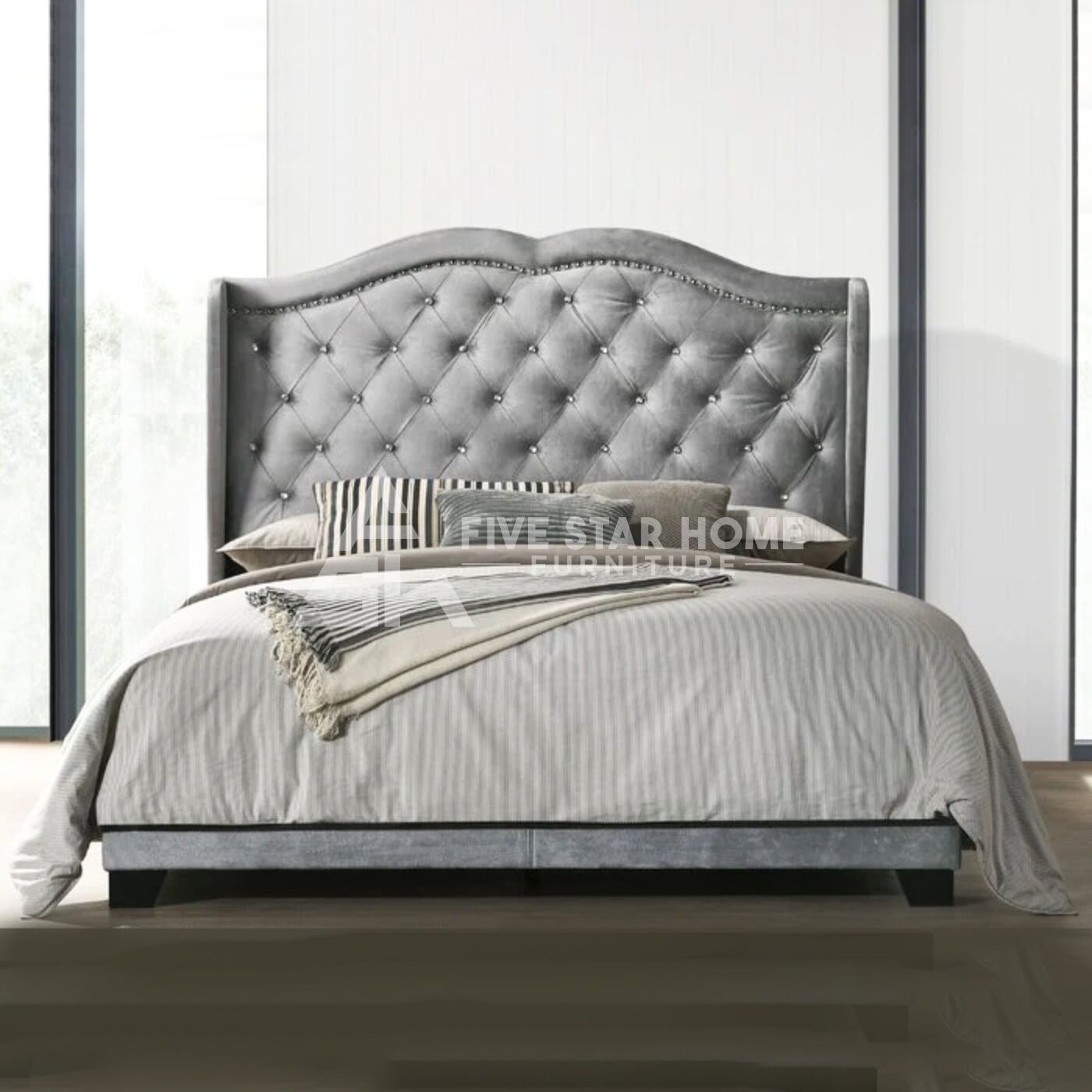 Karlie Tufted Upholstered Low Profile Standard Bed