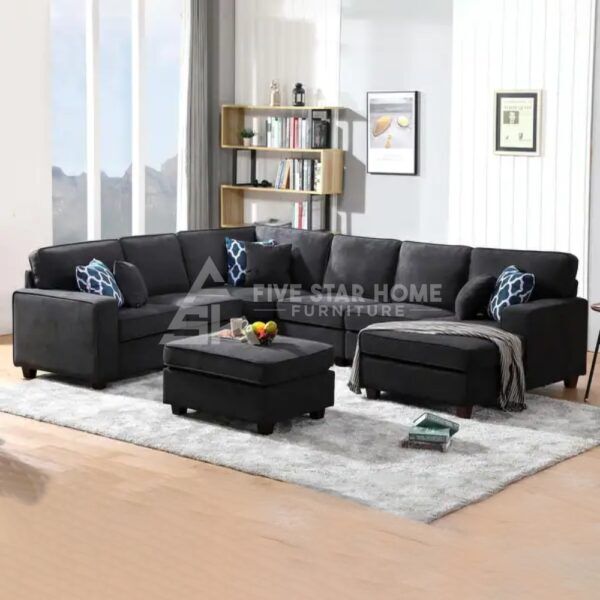 modular sectional with ottoman