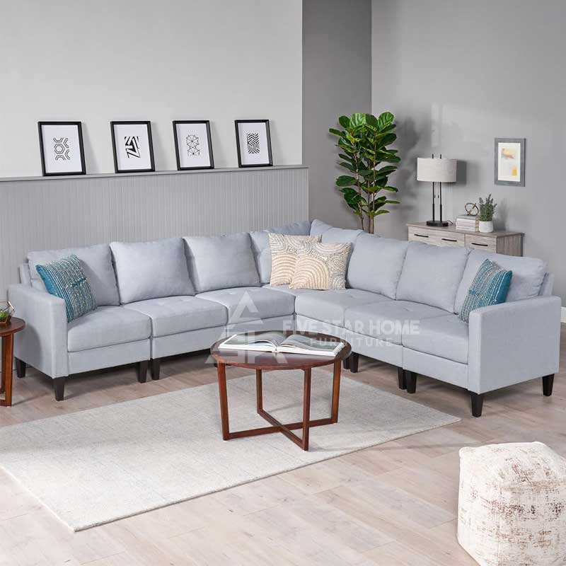 7-Piece Fabric Sofa Sectional