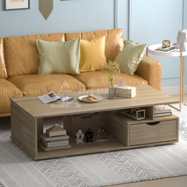 Floor Shelf Coffee Table with Storage