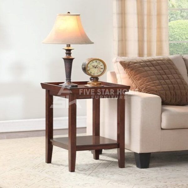 Mecci End Table with 2 Shelves