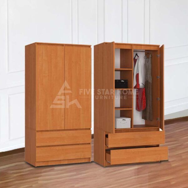 Wardrobe with Extra 2 Drawers