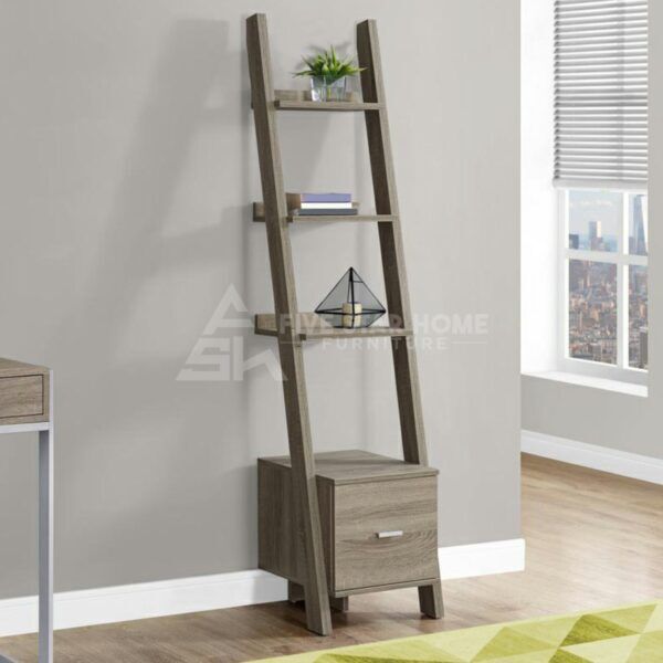 Ladder Book Rack with Drawer