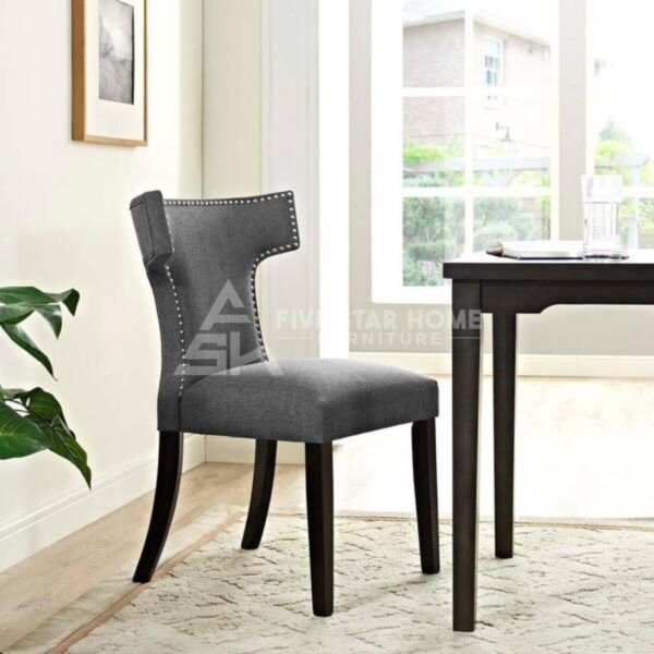 Curve Back Fabric Dining Chair