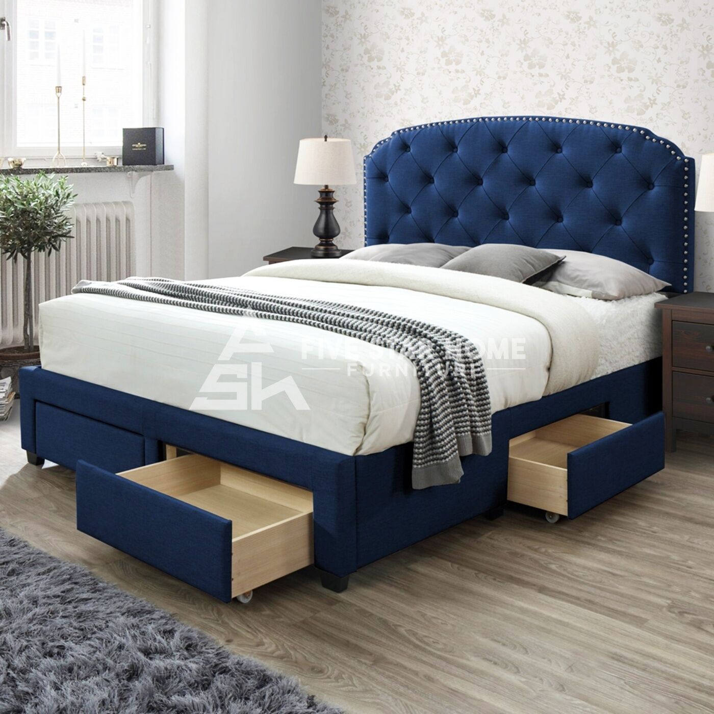 Prograde Tufted Storage Bed