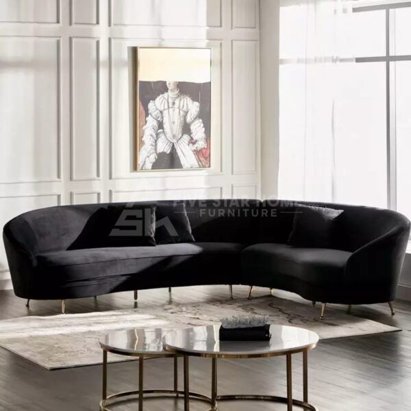 Louie 5-Seater Velvet Corner Sofa