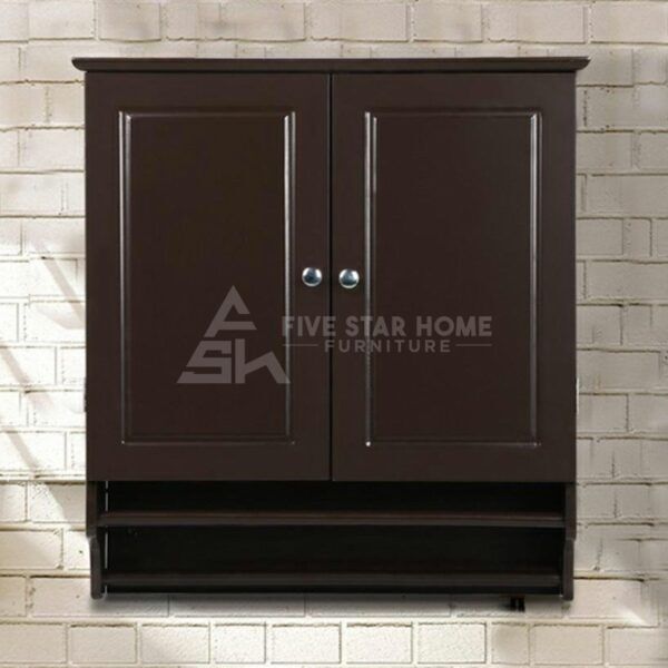 Wall Mounted Brown Storage Cabinet