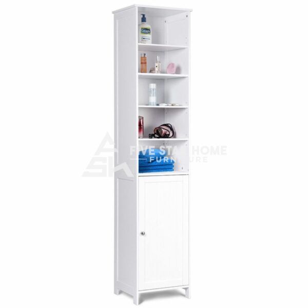 5 Shelves Tall Bathroom Cabinet