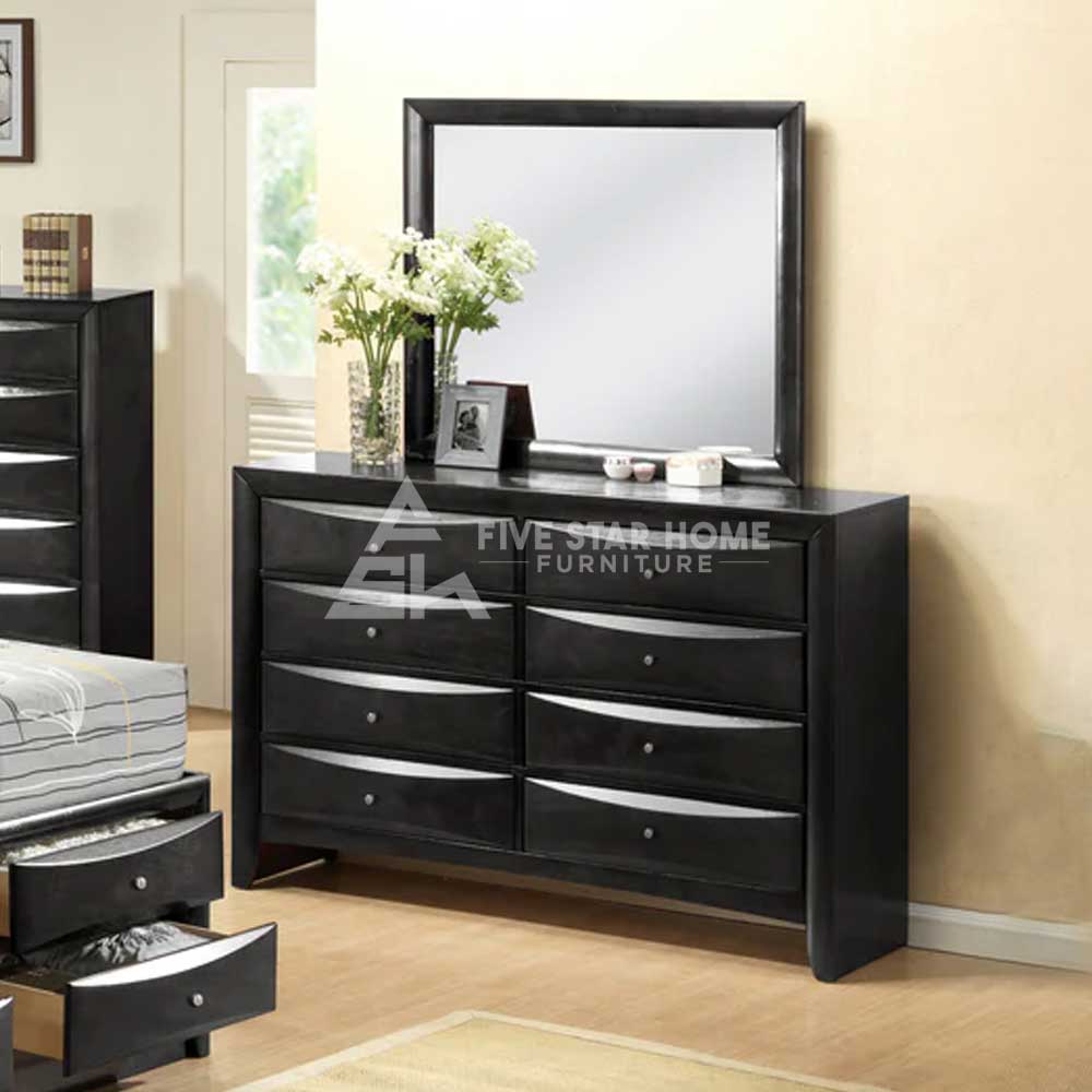 Transitional Design Black Dresser