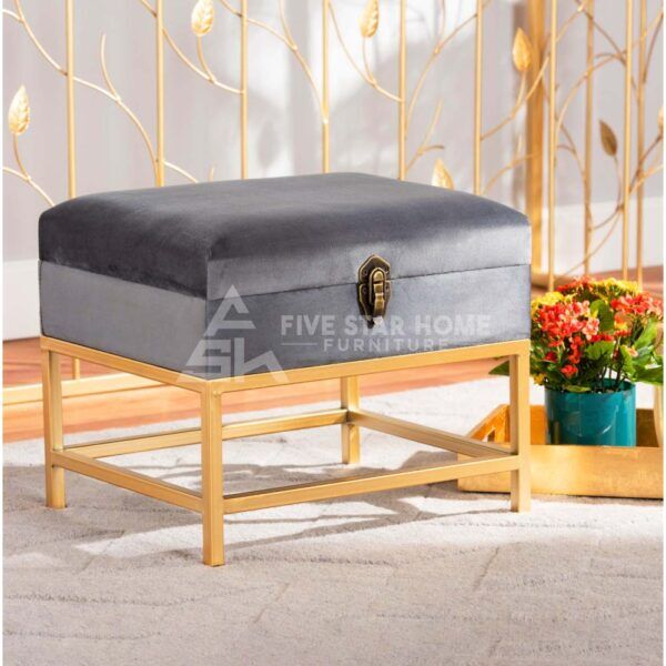 Aliana Luxe Velvet Storage Ottoman