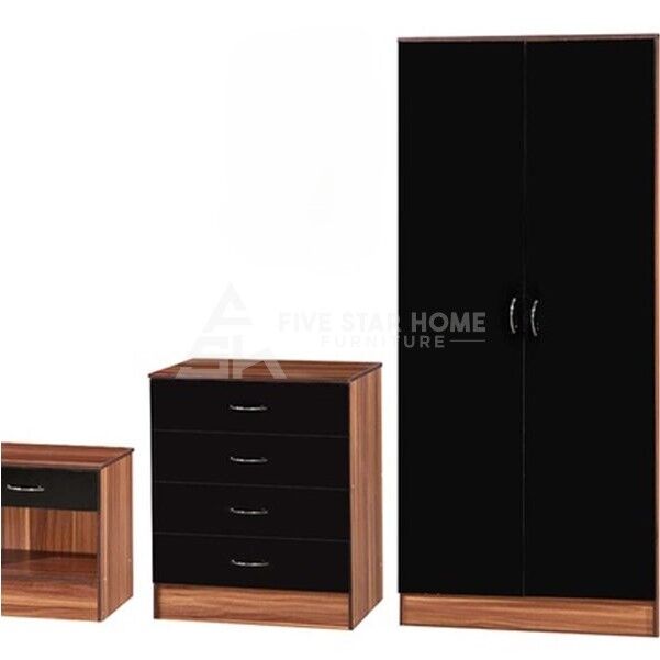 3-Piece Standard 2 Door Wardrobe