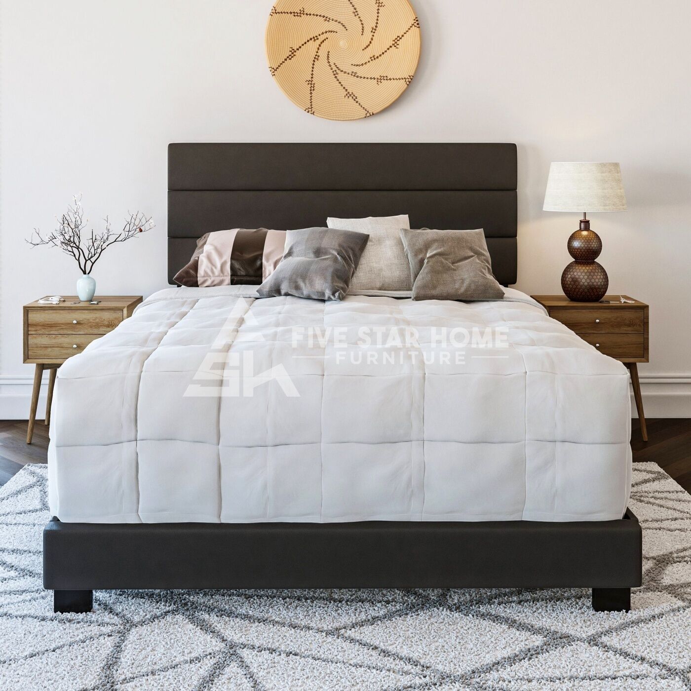 Faux Leather Bed