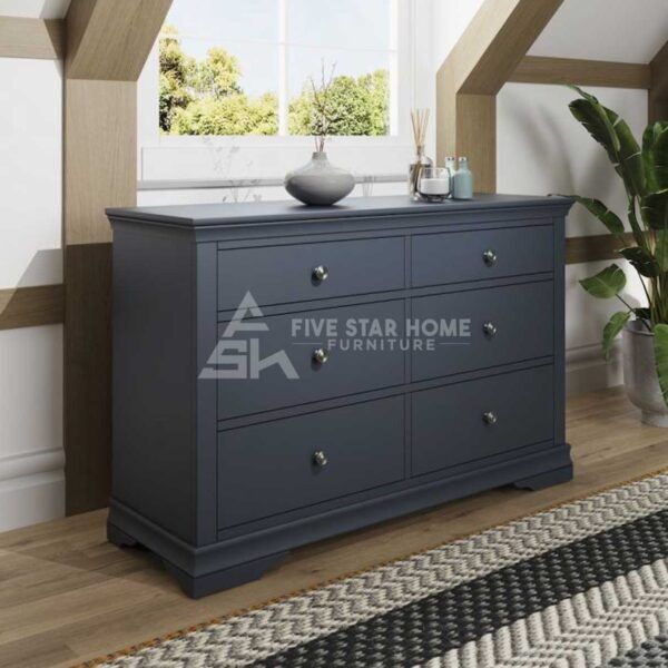 Midnight Grey 6 Drawer Chest